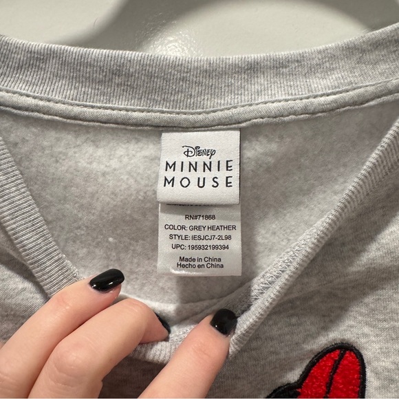 NWT Gray Minnie Mouse Sweatshirt - Picture 3 of 8